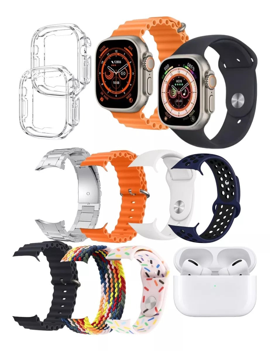 10 in 1 i20 Ultra Max Suit Smart Watch + Earbuds