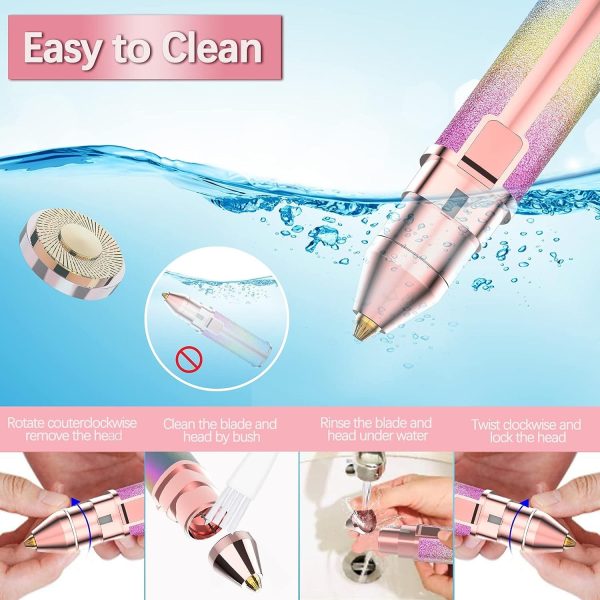 2-in-1 Rechargeable Eyebrow Trimmer & Facial Hair Remover (BZ-203A)
