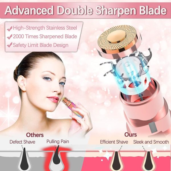 2-in-1 Rechargeable Eyebrow Trimmer & Facial Hair Remover (BZ-203A)