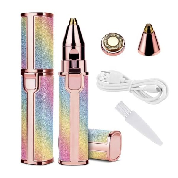 2-in-1 Rechargeable Eyebrow Trimmer & Facial Hair Remover (BZ-203A)