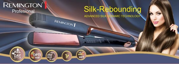Remington Style Care Silk Rebounding Ceramic Hair Straightener
