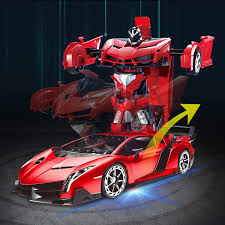 2 in 1 RC Rechargeable Portable Plastic Robotic  Car