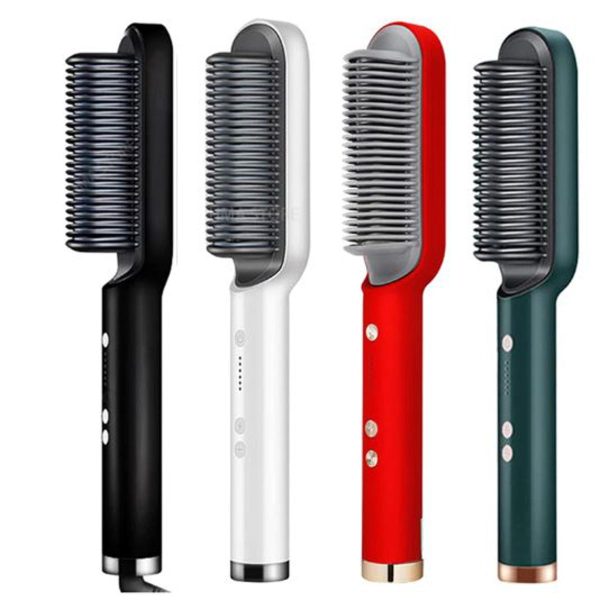 HQT-909B Electric Professional Hair Straightening Brush (Random Colors)