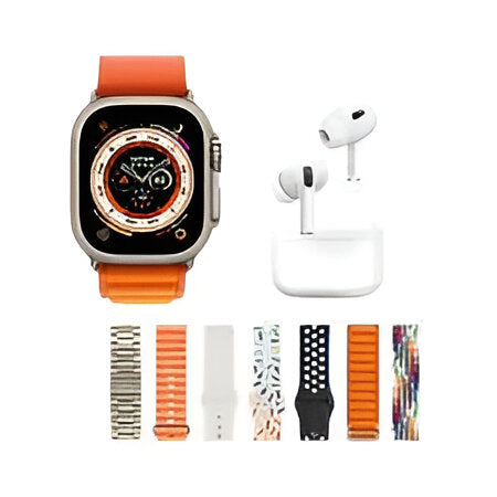 10 in 1 i20 Ultra Max Suit Smart Watch + Earbuds
